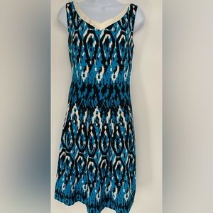Anne Klein Career Dress 4 blue black white print new nwt
